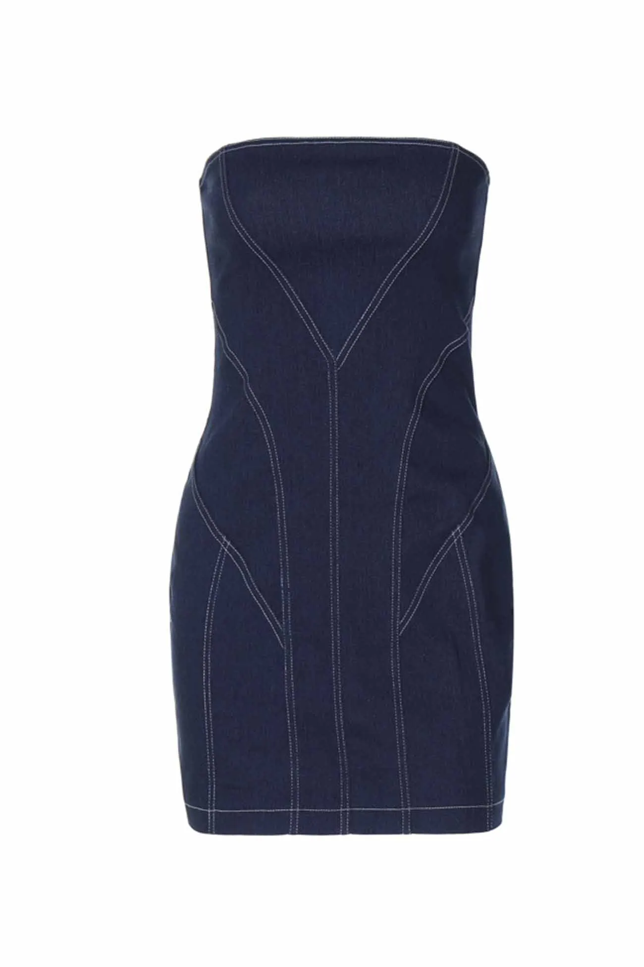 Denim Bodycon Tube Mini Dress