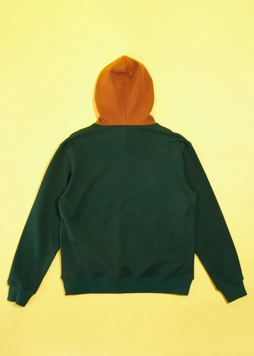 Diet Starts Monday Script Two Tone Hoodie - Green