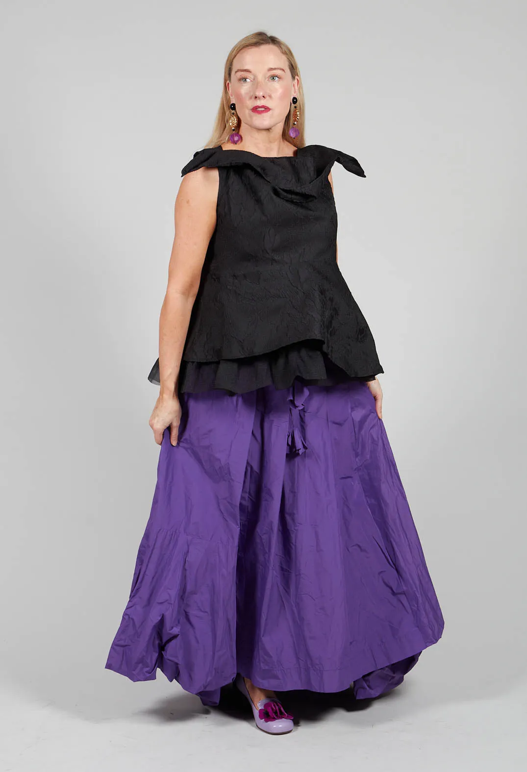 Dipped Hemline Skirt in Purple