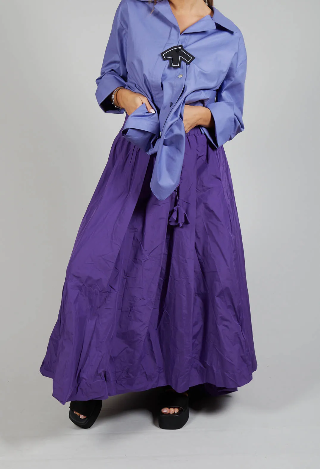 Dipped Hemline Skirt in Purple