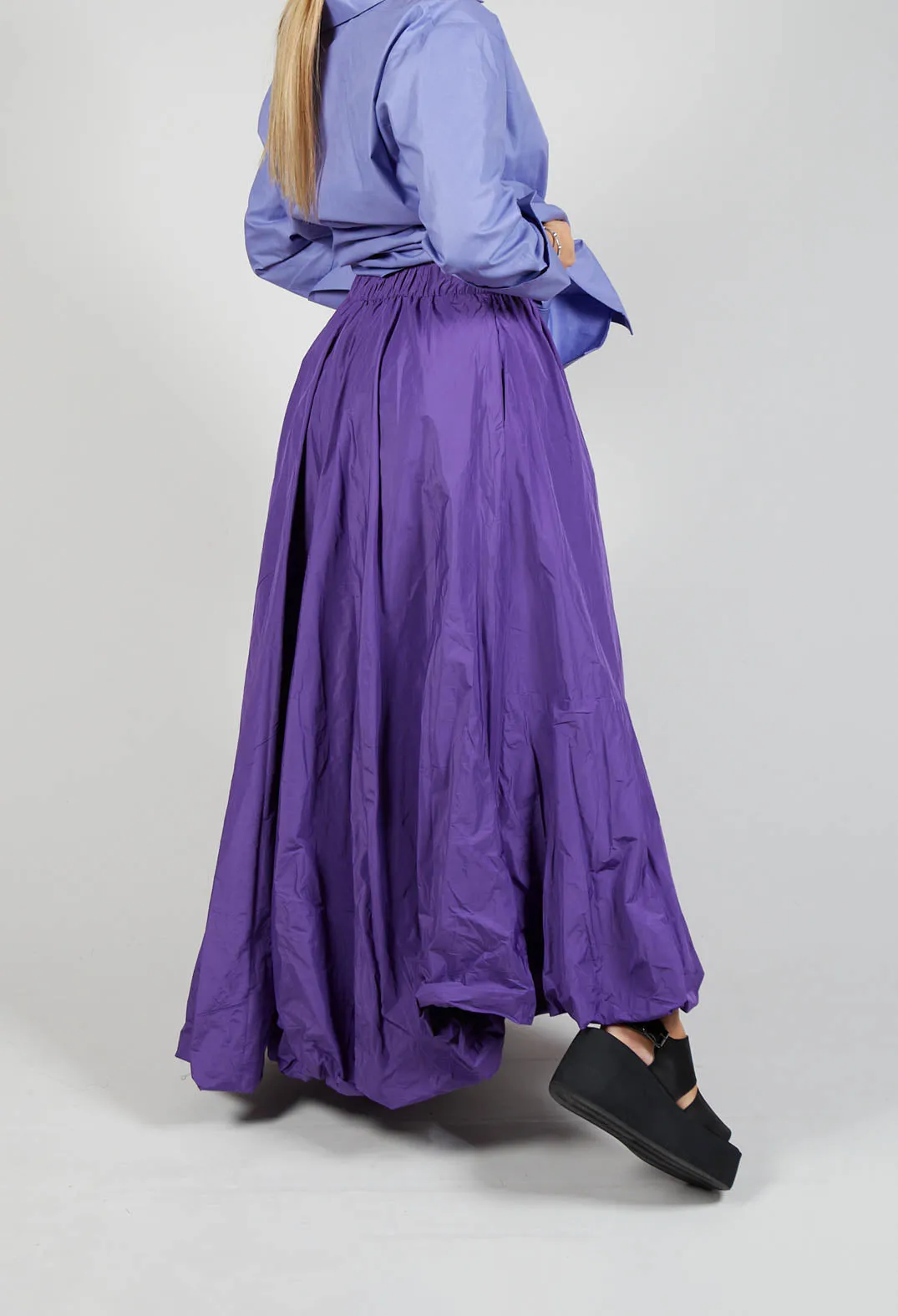 Dipped Hemline Skirt in Purple