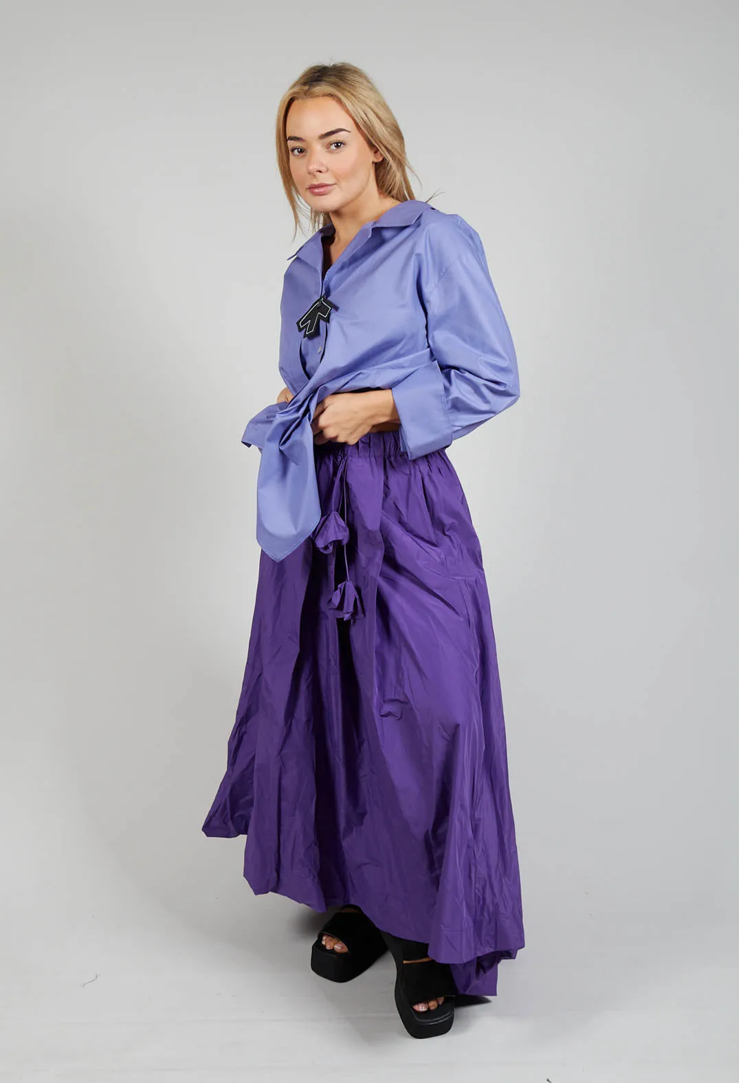 Dipped Hemline Skirt in Purple