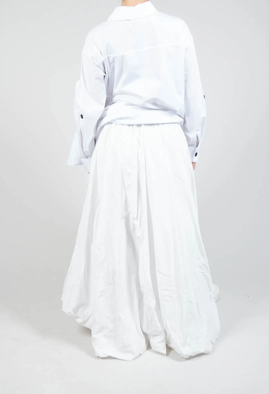 Dipped Hemline Skirt in White