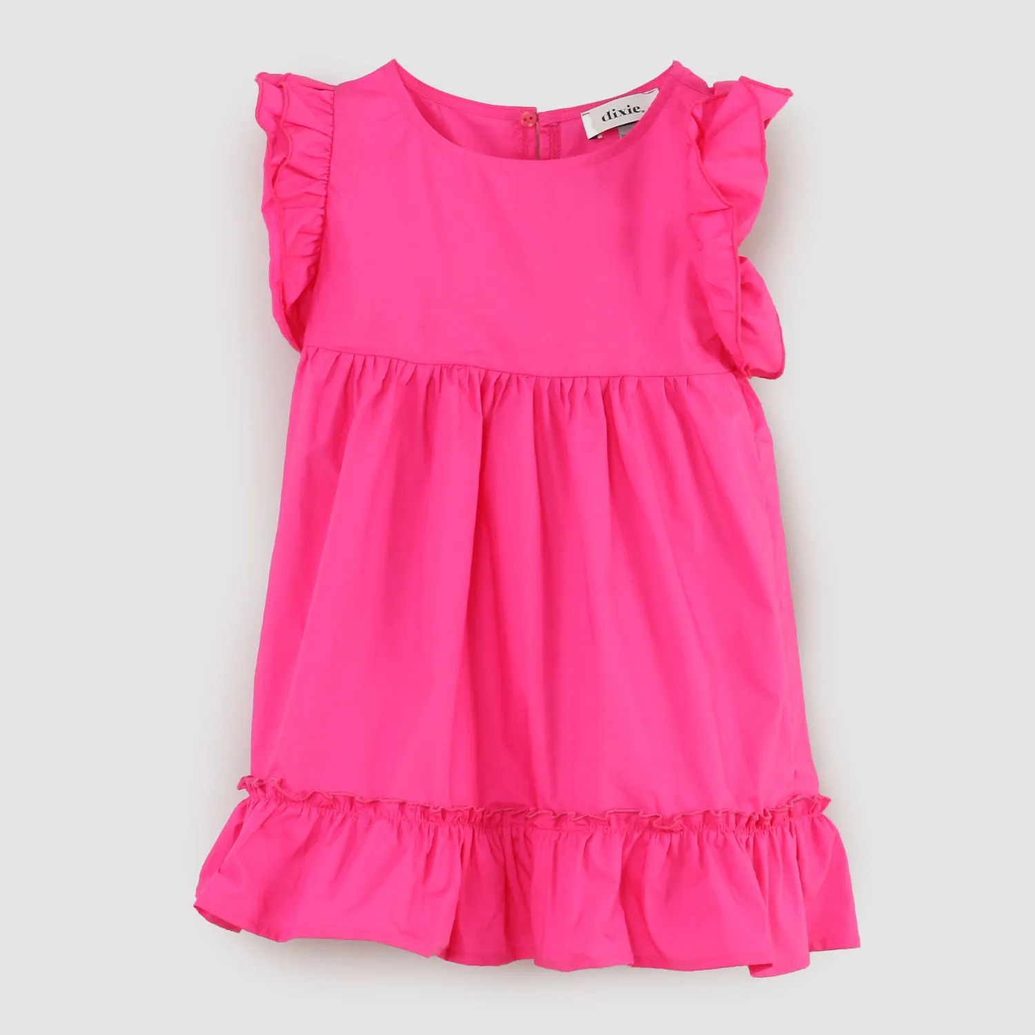 Dixie Pink Dress For Girls With Ruffles