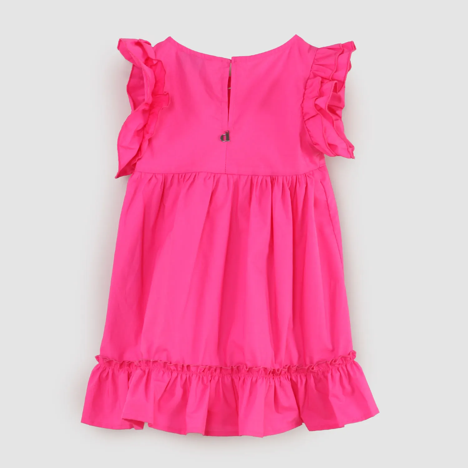 Dixie Pink Dress For Girls With Ruffles