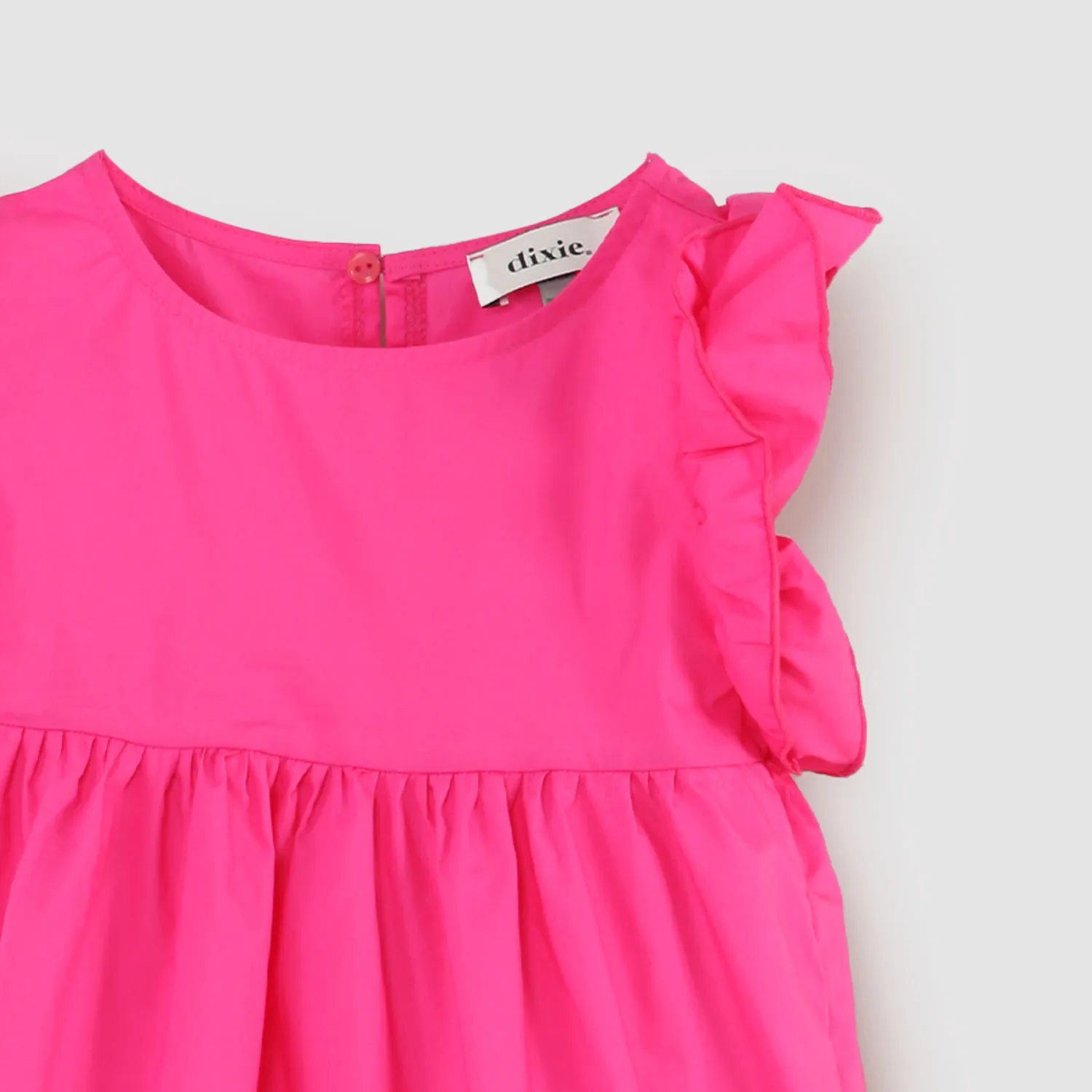 Dixie Pink Dress For Girls With Ruffles