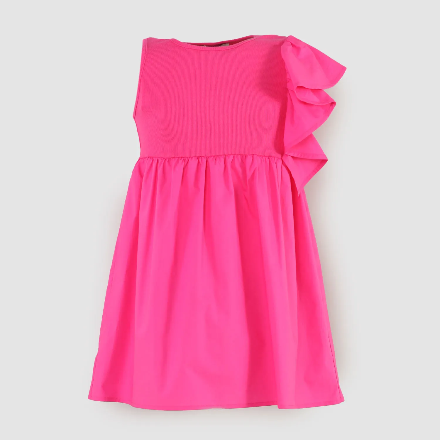 Dixie Pink Girl Dress With Ruffles