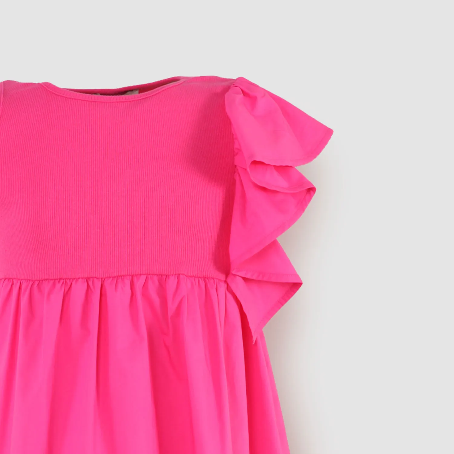 Dixie Pink Girl Dress With Ruffles