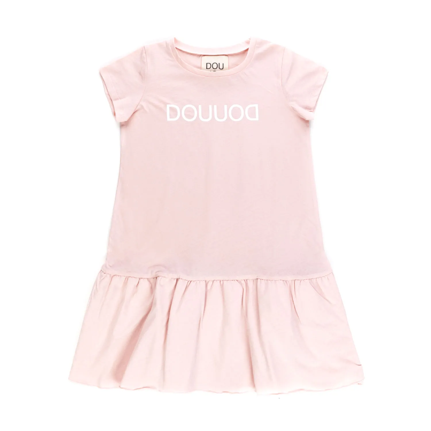 Douuod Pink Cotton Dress For Girl