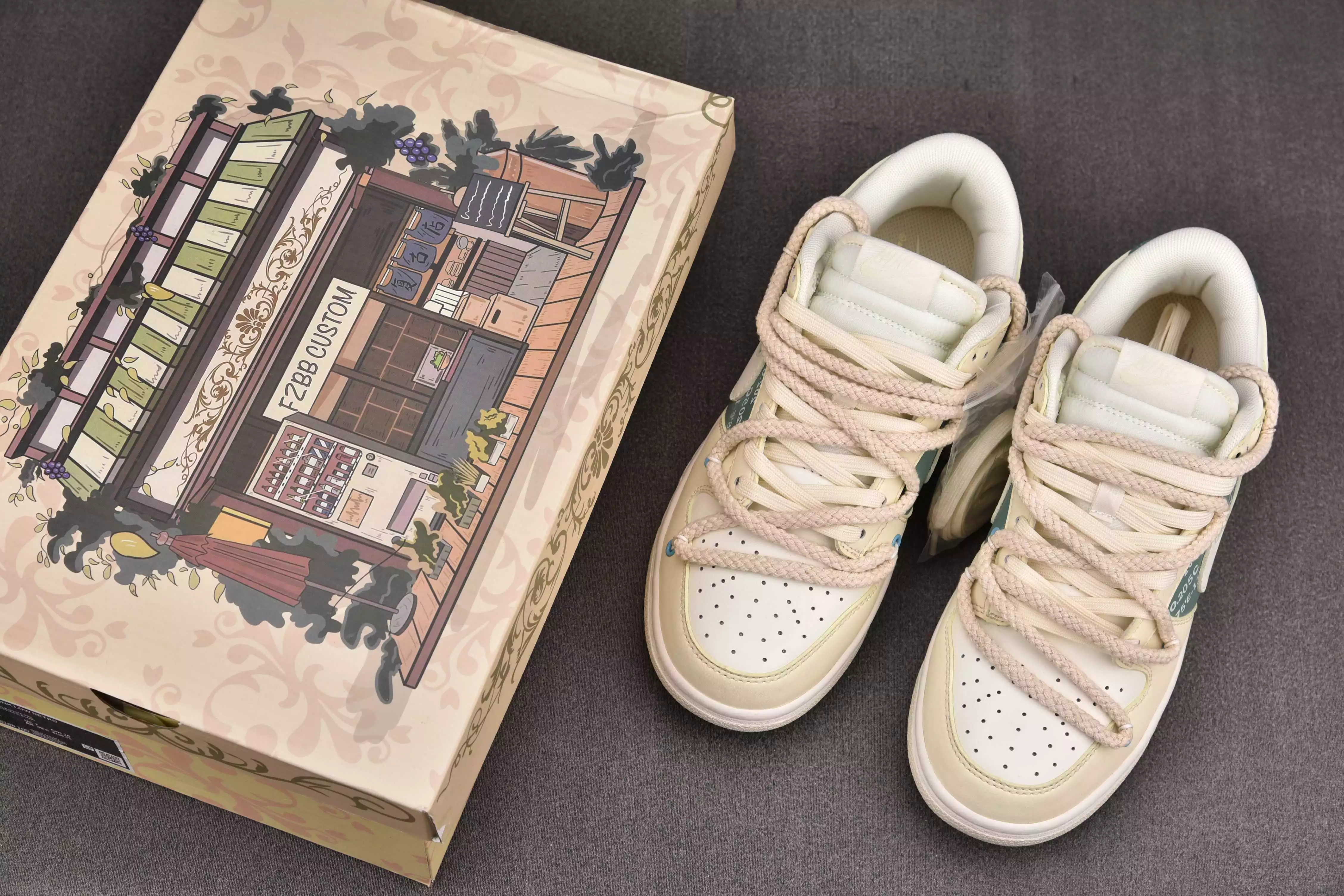 Dunk Low Retro Deconstructed Coconut Milk (Custom Sneaker)