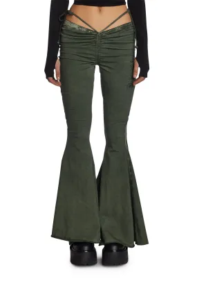 Echo V-Cut Washed Bell Bottoms-