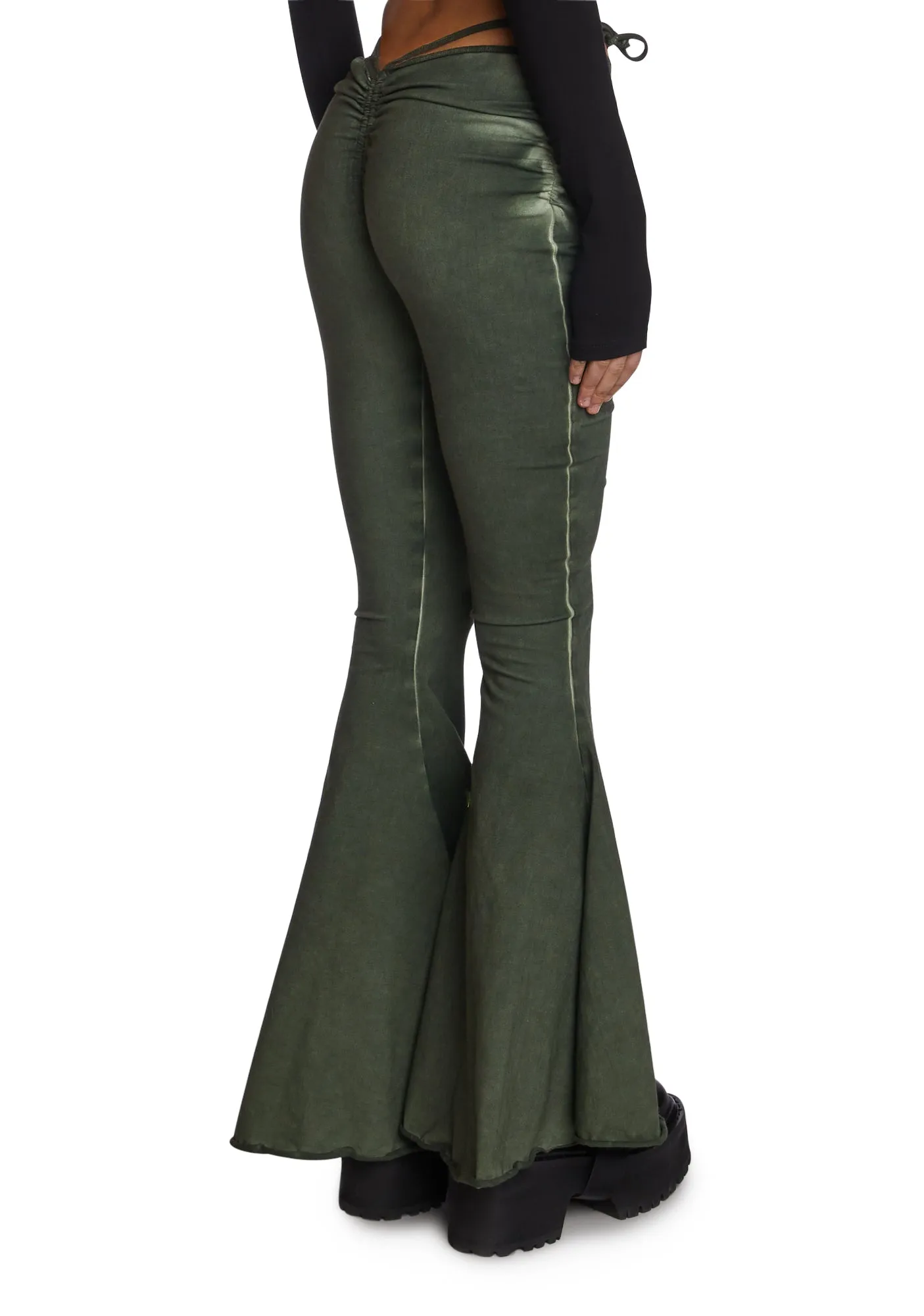 Echo V-Cut Washed Bell Bottoms-