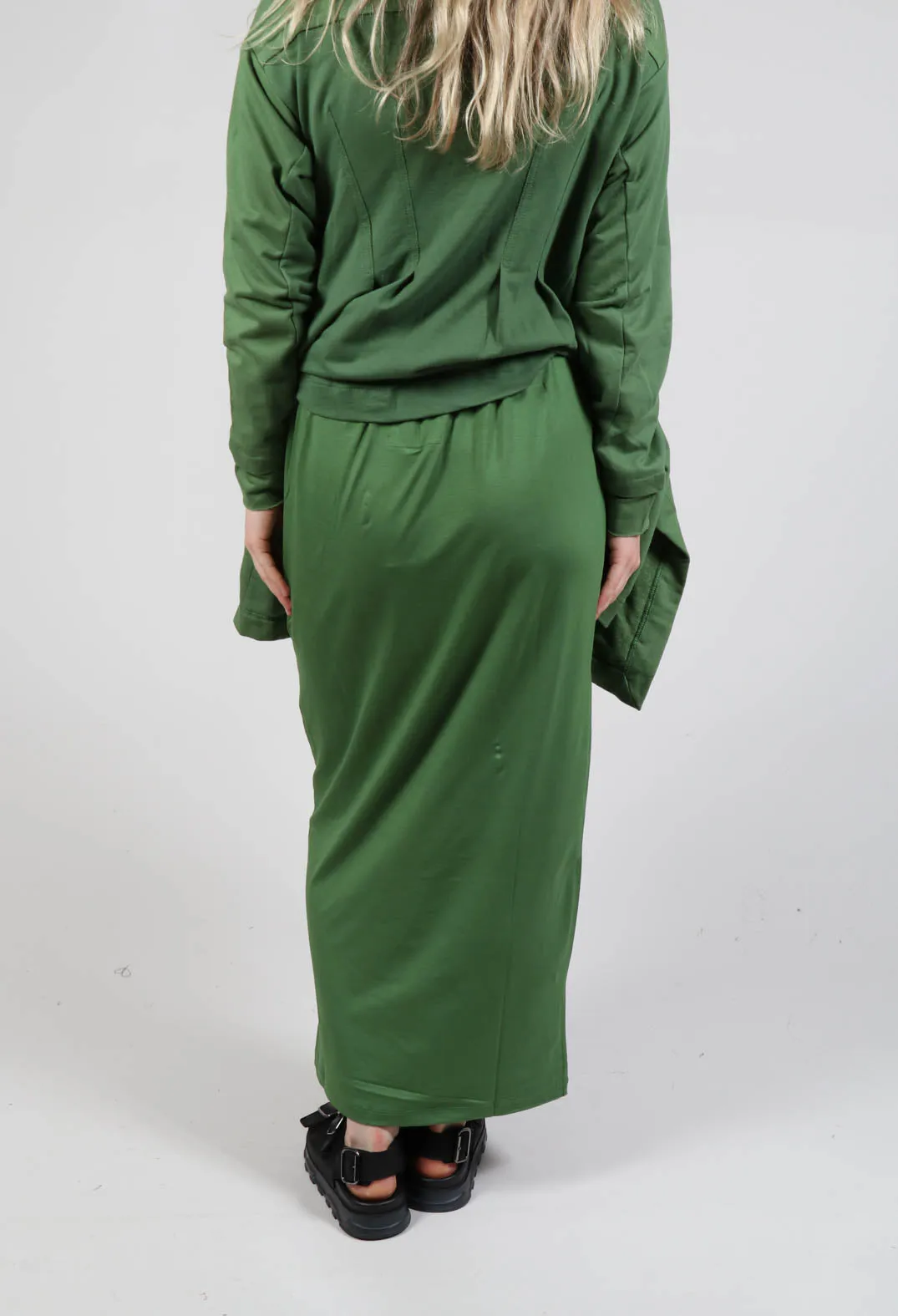 Elasticated Jersey Skirt in Green