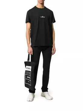 EMBROIDERED UPSIDE-DOWN LOGO T-SHIRT