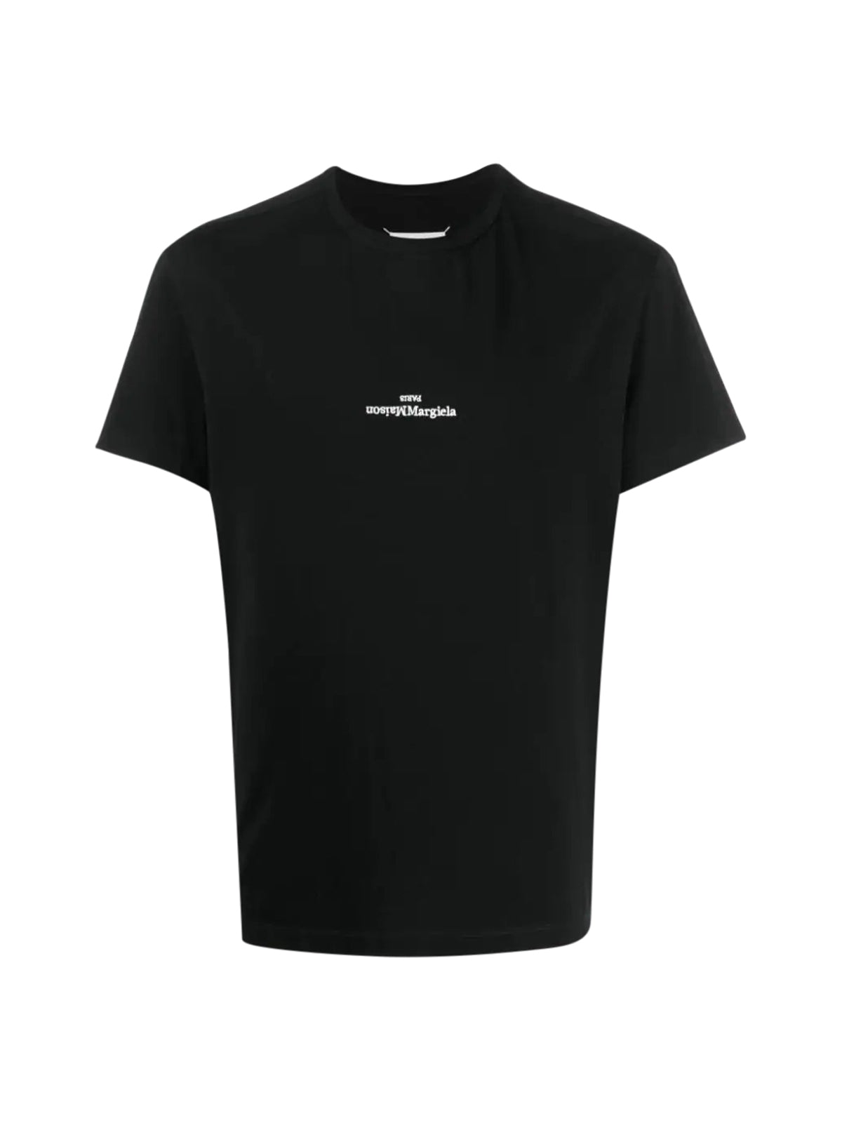 EMBROIDERED UPSIDE-DOWN LOGO T-SHIRT