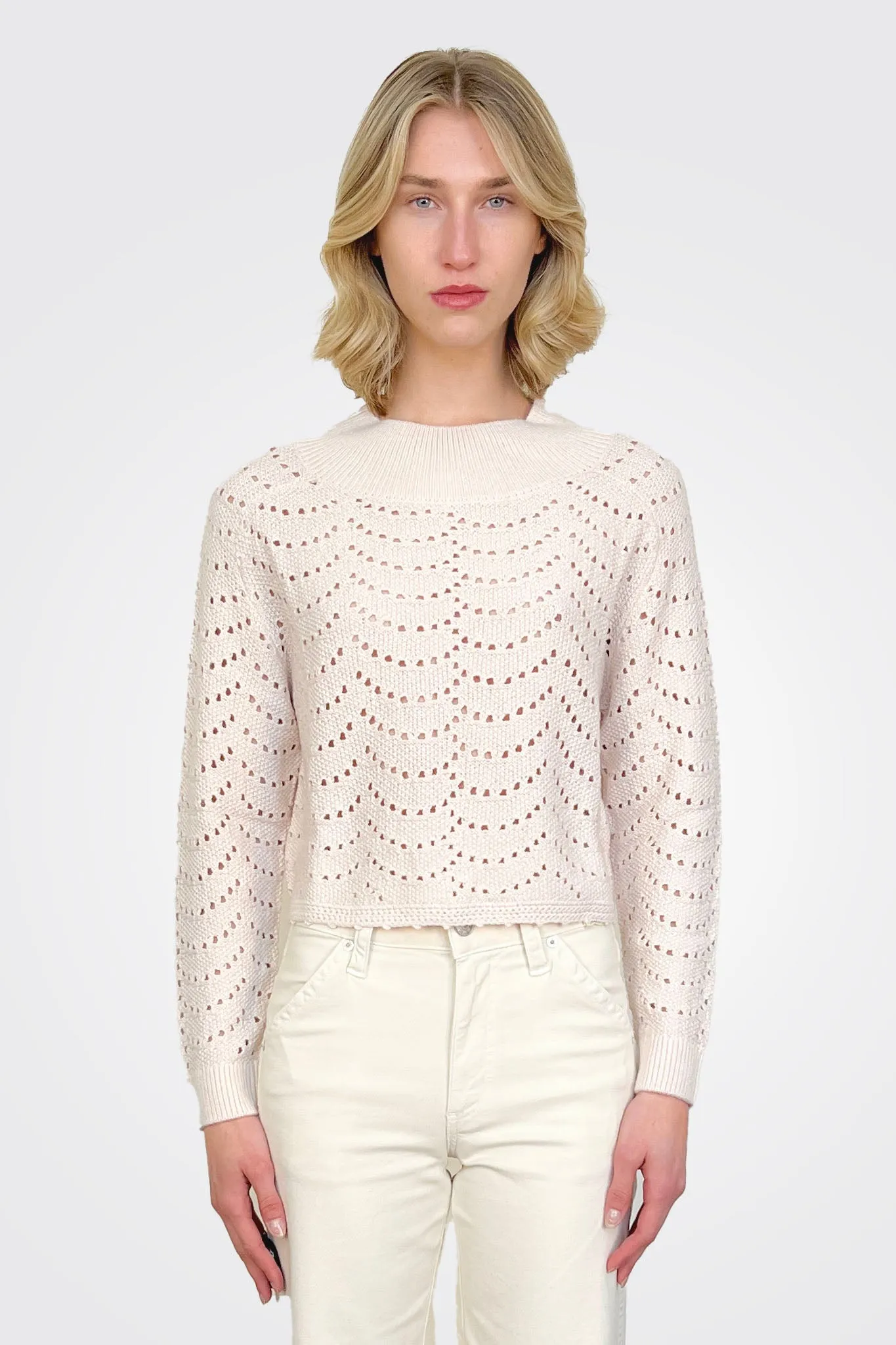 Eyelet Sweater - Petal