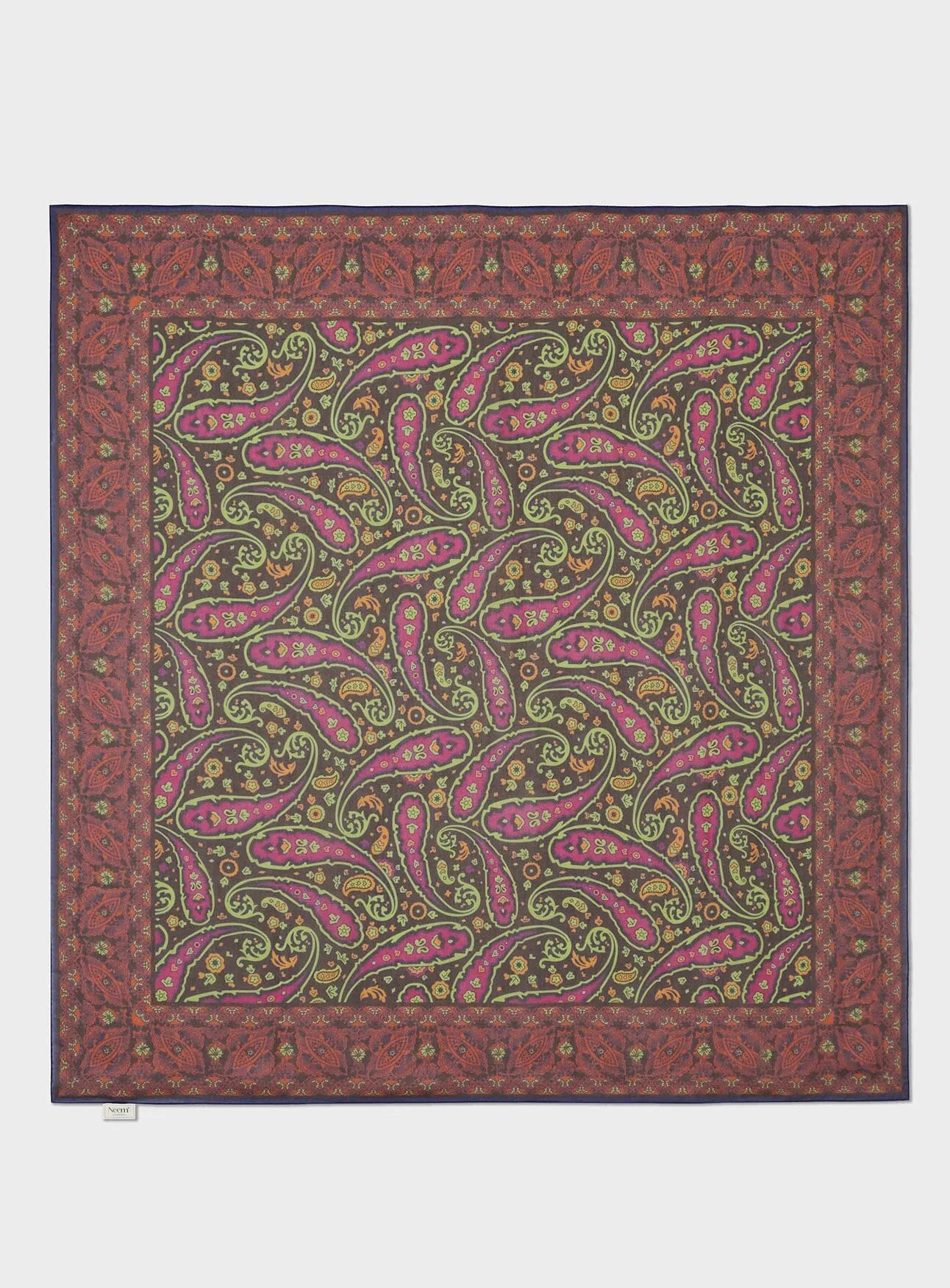 Flamboyant Tencel Pink Paisley Scarf