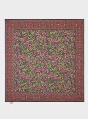 Flamboyant Tencel Pink Paisley Scarf