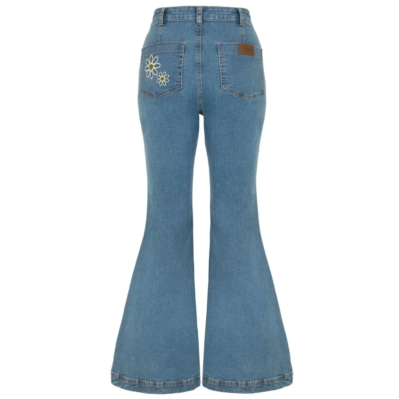 Flower Power HELL BUNNY Retro 70s Bell Bottoms