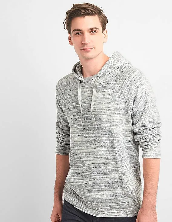 GAP Men Grey Softspun Raglan Hoodie