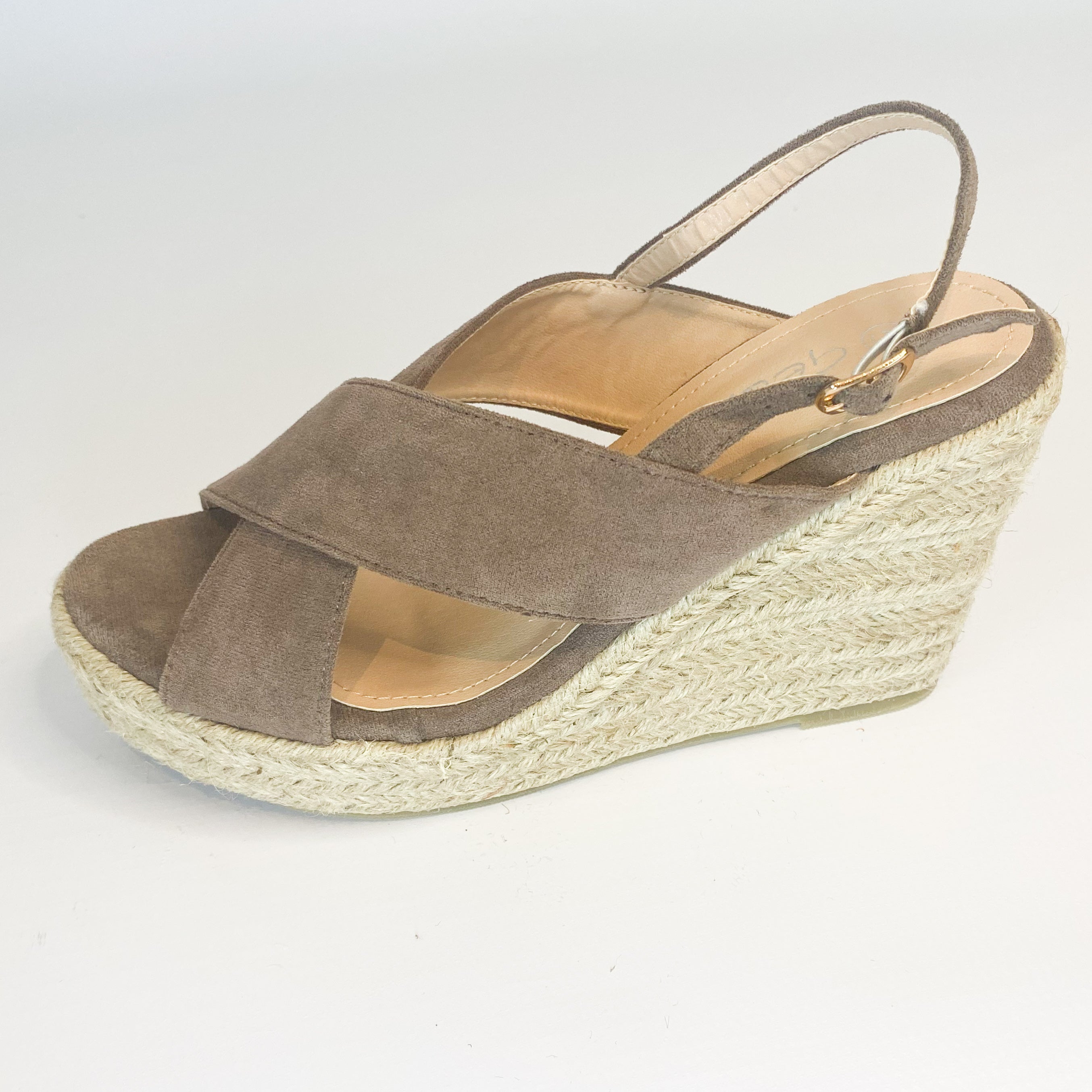 Geena brown crossover wedge