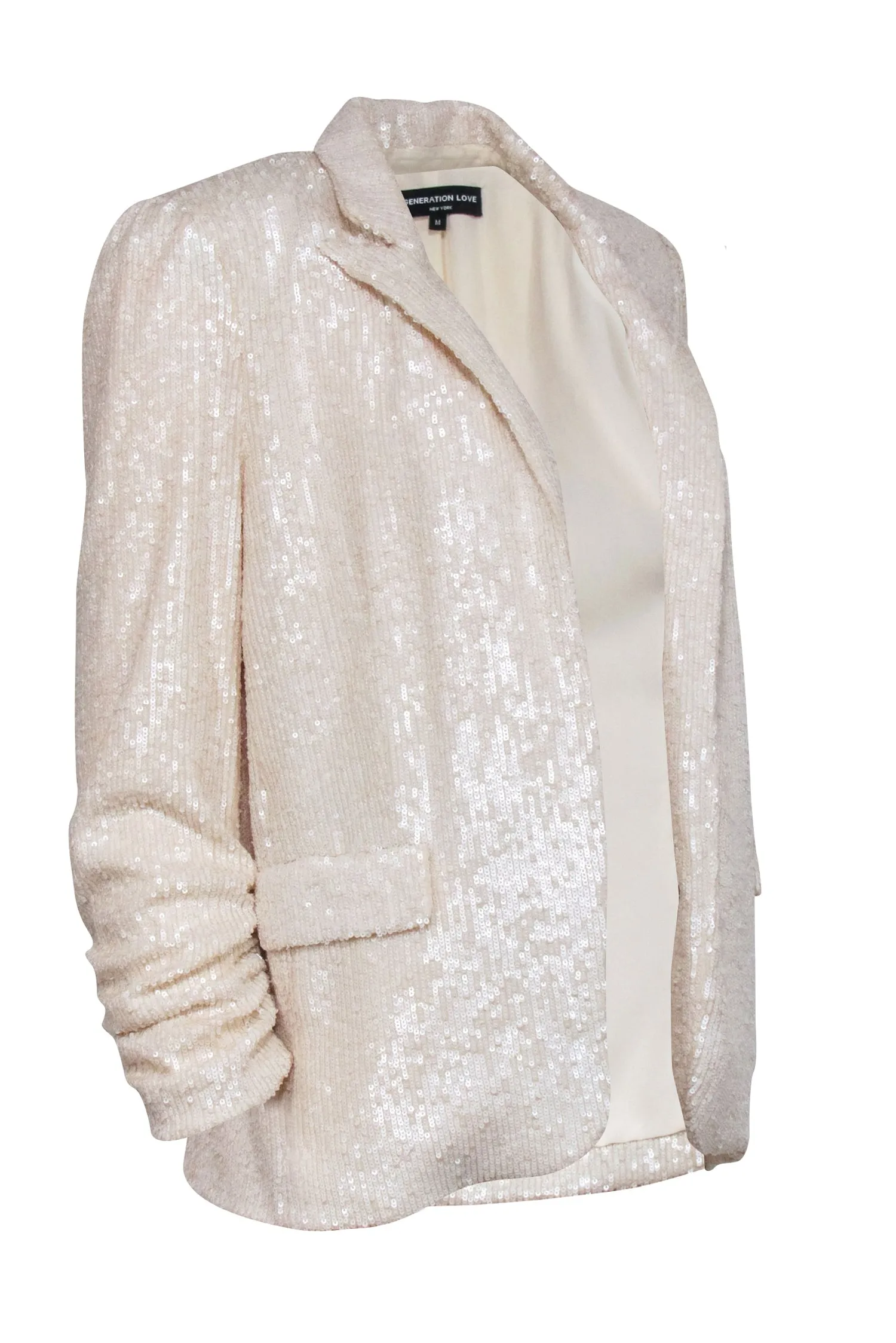 Generation Love - Ivory Serafina Sequin Blazer Sz M