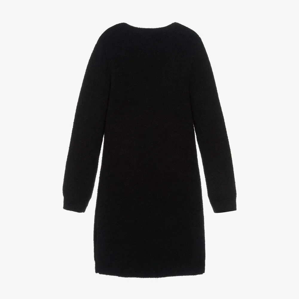 Girls Black Sweater Dress