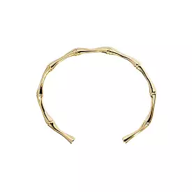 Gold Bamboo Effect Bangle