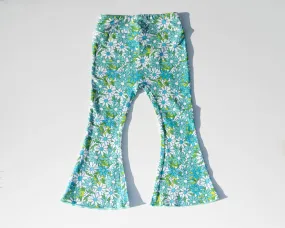 Groovy Garden Jersey Knit Bell Bottoms