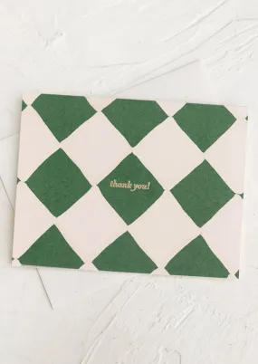 Harlequin Thank You Card