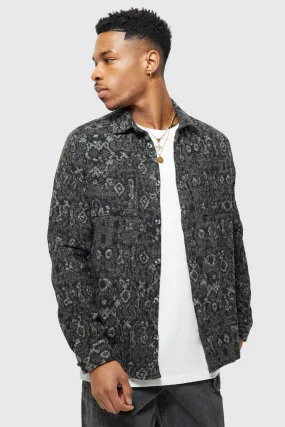 Heavyweight Aztec Brushed Shirt Jacket