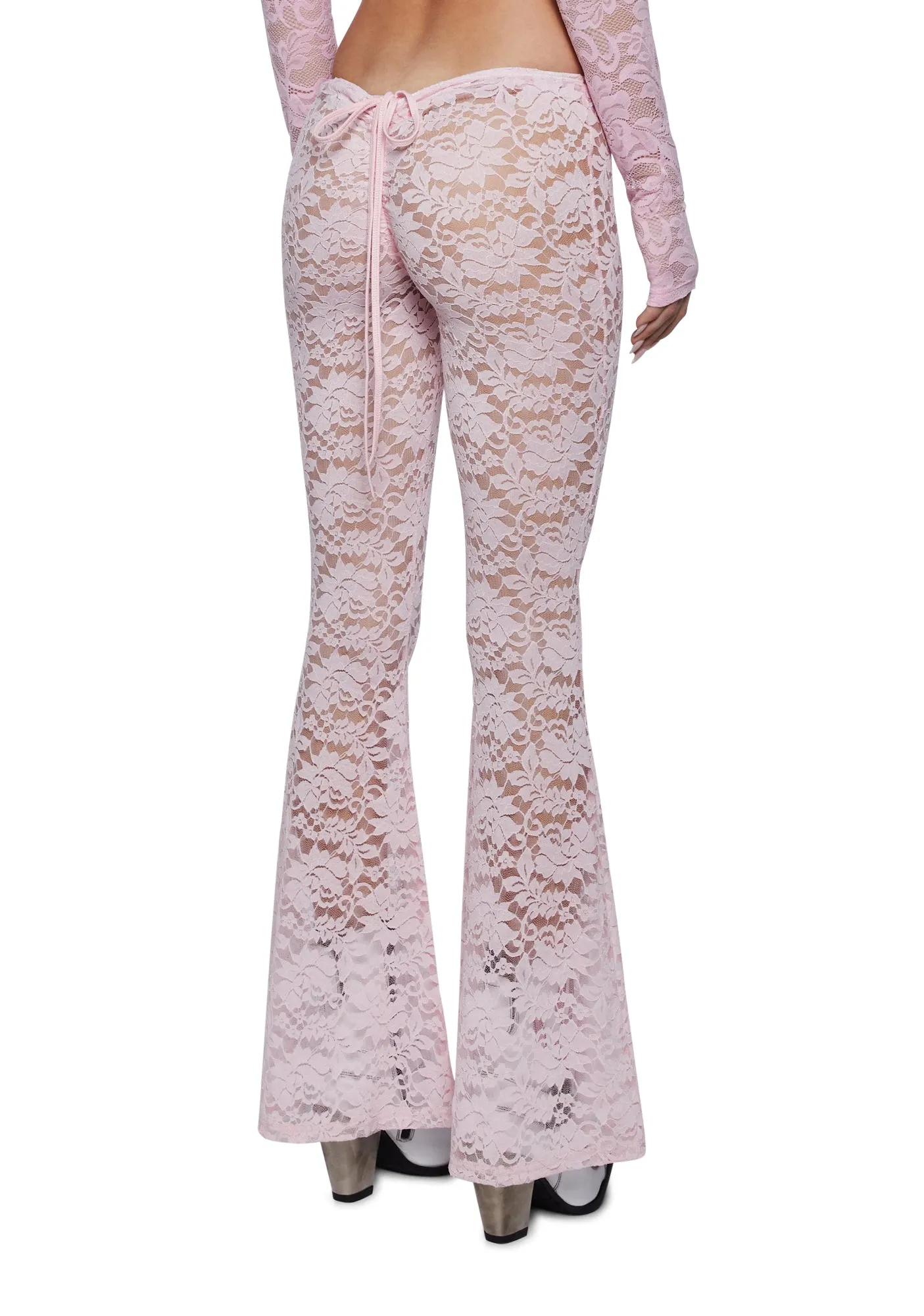 Honey Whip V-Cut Lace Bell Bottoms-