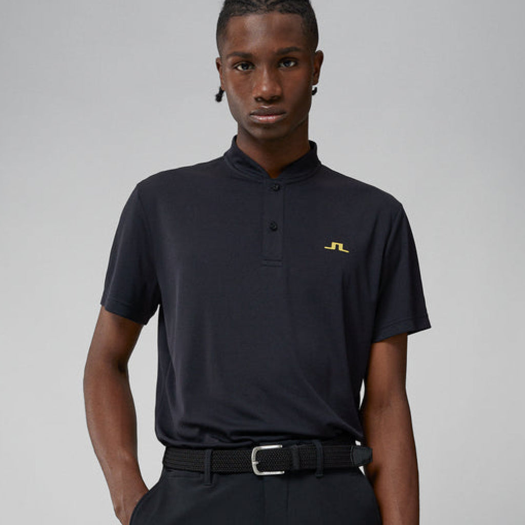 J. Lindeberg Bode Regular Fit Polo Black