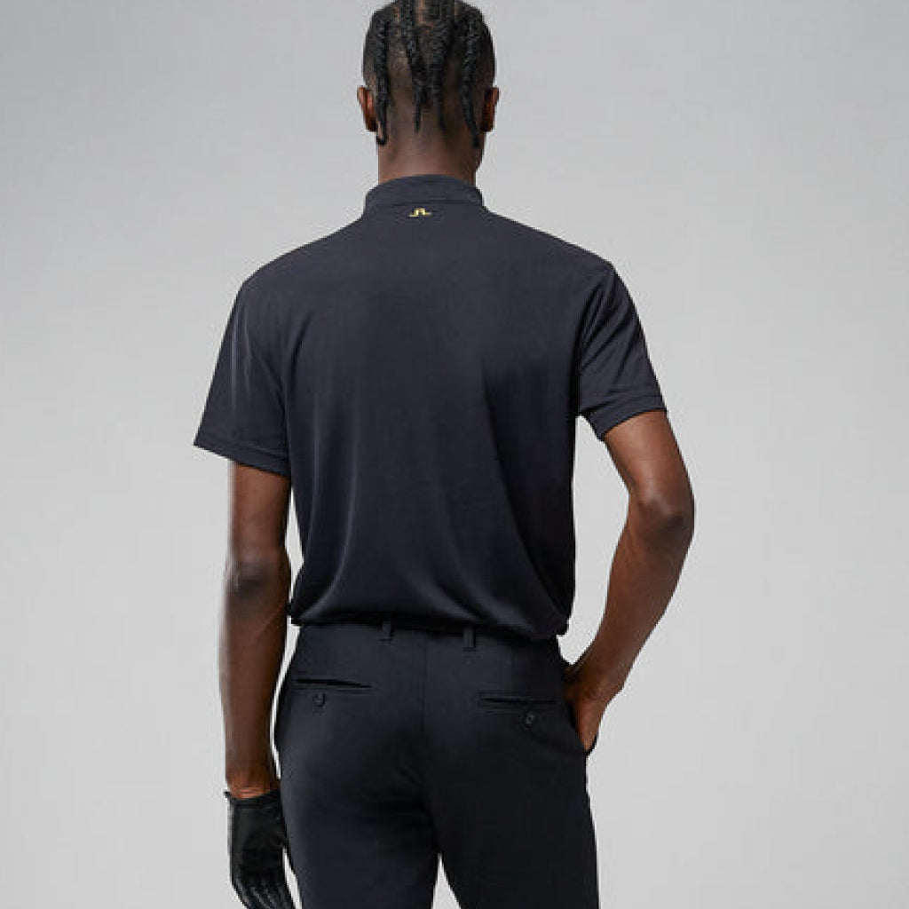 J. Lindeberg Bode Regular Fit Polo Black