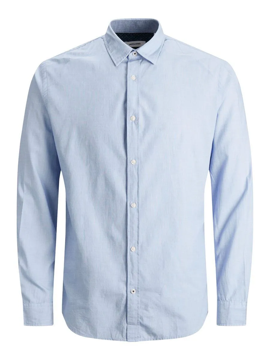 Jack & Jones Plain Poplin Shirt Cashmere Blue