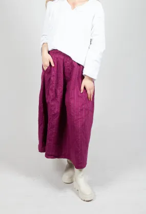 Jleana Skirt in Mulberry Stripe