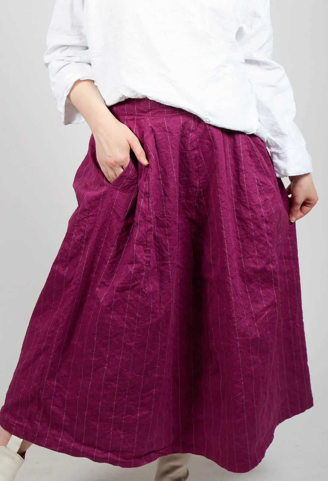 Jleana Skirt in Mulberry Stripe