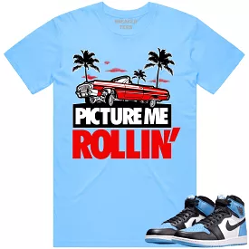 Jordan 1 UNC Toe 1s Shirt to Match - RED PMR