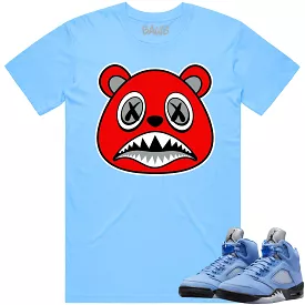 Jordan 5 University Blue 5s Shirt to Match - ANGRY BAWS BEAR