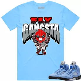 Jordan 5 University Blue 5s Shirt to Match - RED FLY GANGSTA