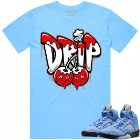 Jordan 5 University Blue 5s Shirt to Match - RED MONEY DRIP