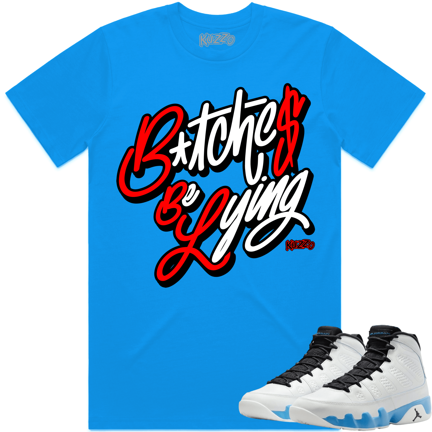 Jordan 9 Powder Blue 9s Shirt to Match - RED BBL