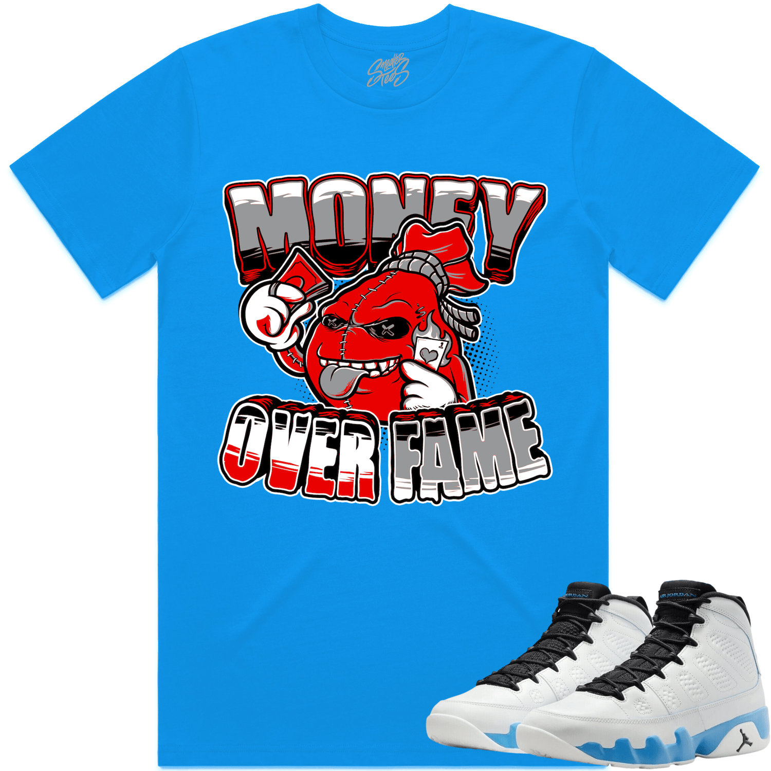 Jordan 9 Powder Blue 9s Shirt to Match - RED MOF