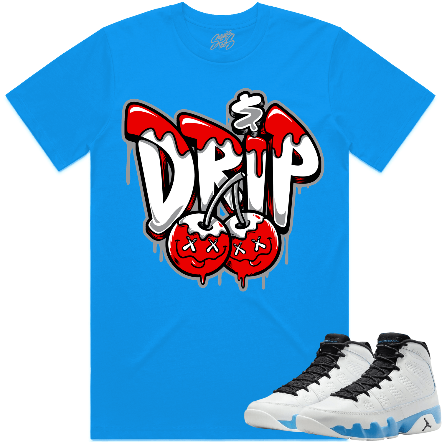 Jordan 9 Powder Blue 9s Shirt to Match - RED MONEY DRIP