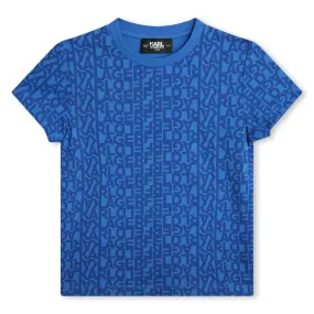 Karl Lagerfeld T-Shirt All Over Print Blue