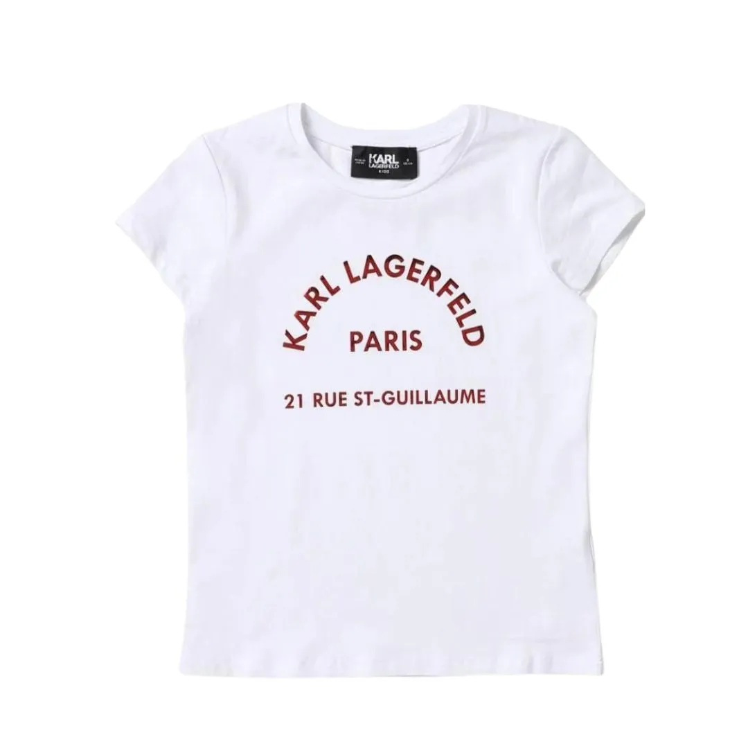 Karl Lagerfeld T-Shirt Paris Logo White