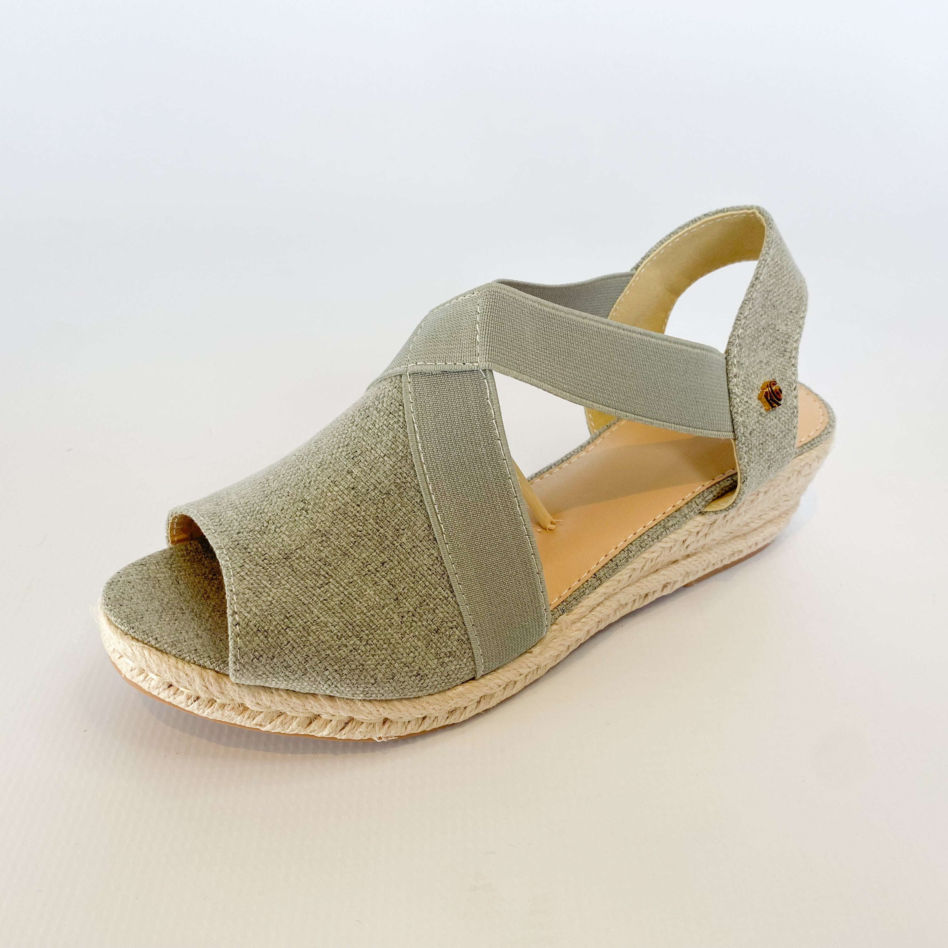 KG Grey espadrille wedge