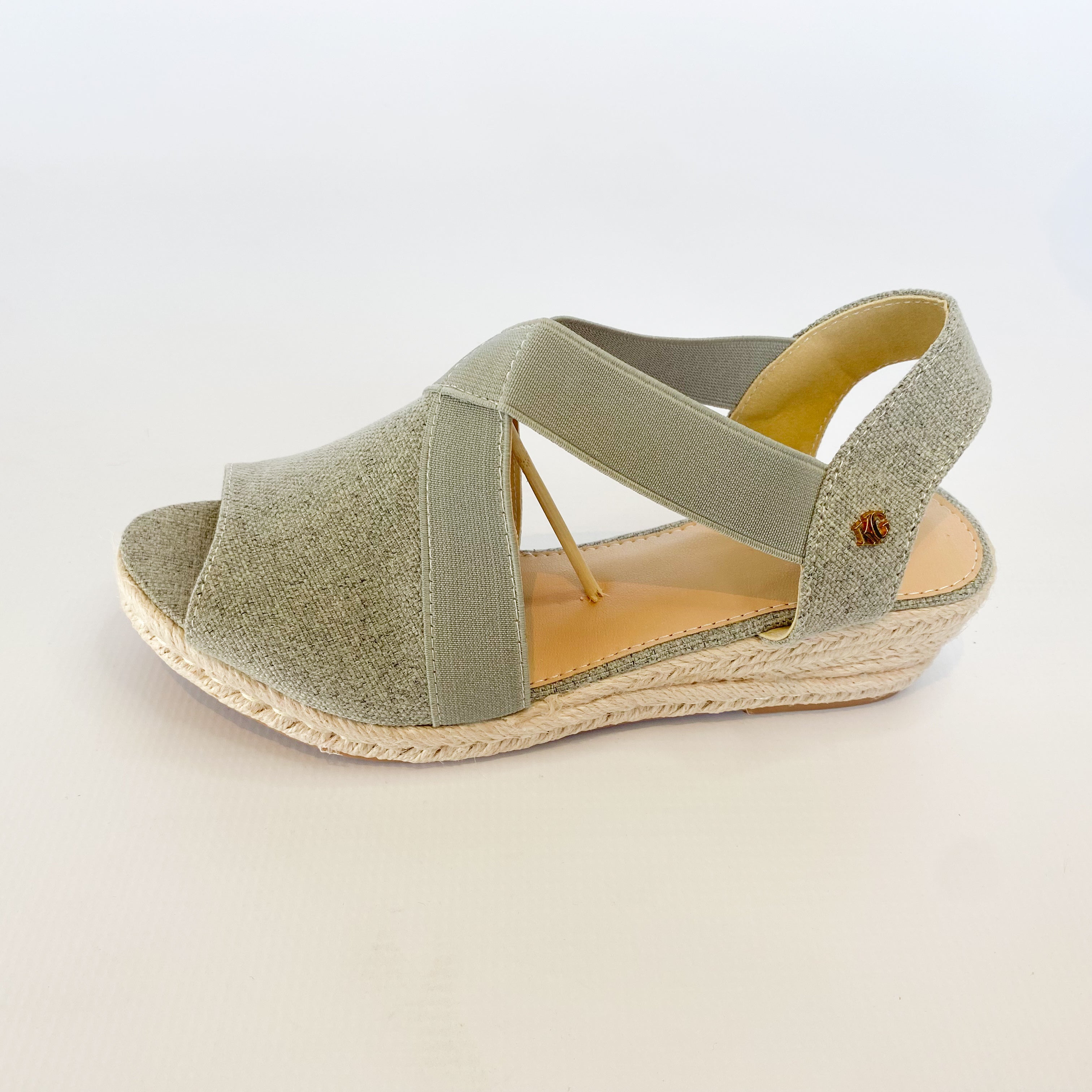 KG Grey espadrille wedge