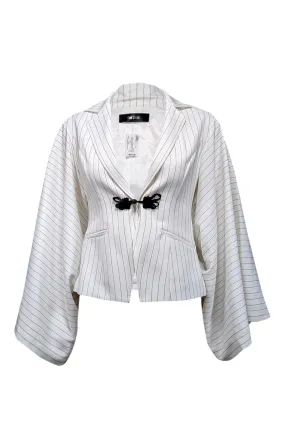 Kim Shui - Ivory Pinstriped Blazer Sz M