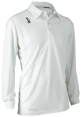 Kookaburra Pro Active Long Sleeve Cricket Shirt - White